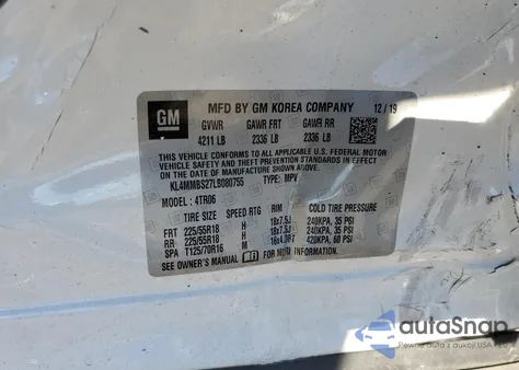2020 Buick Encore Gx Preferred from USA, damaged, VIN KL4MMBS27LB080755
